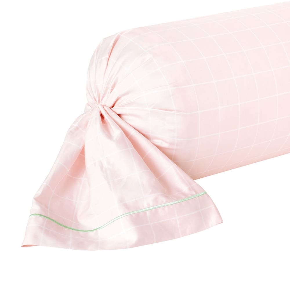Taie de traversin satin rose clair 43x210 cm