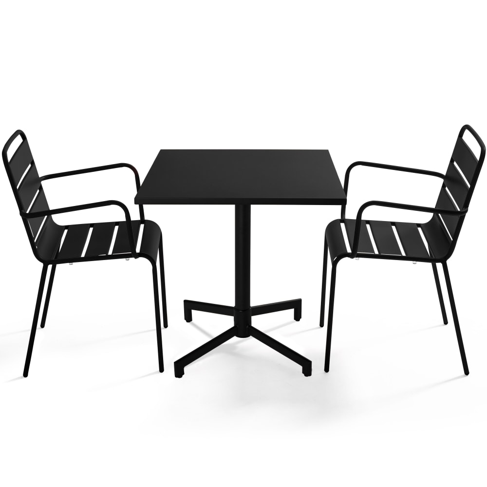 Ensemble table 70 cm - fauteuils