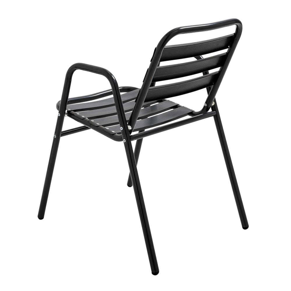 Set mit 4 Gartensesseln aus schwarzem Aluminium - Maisons Du