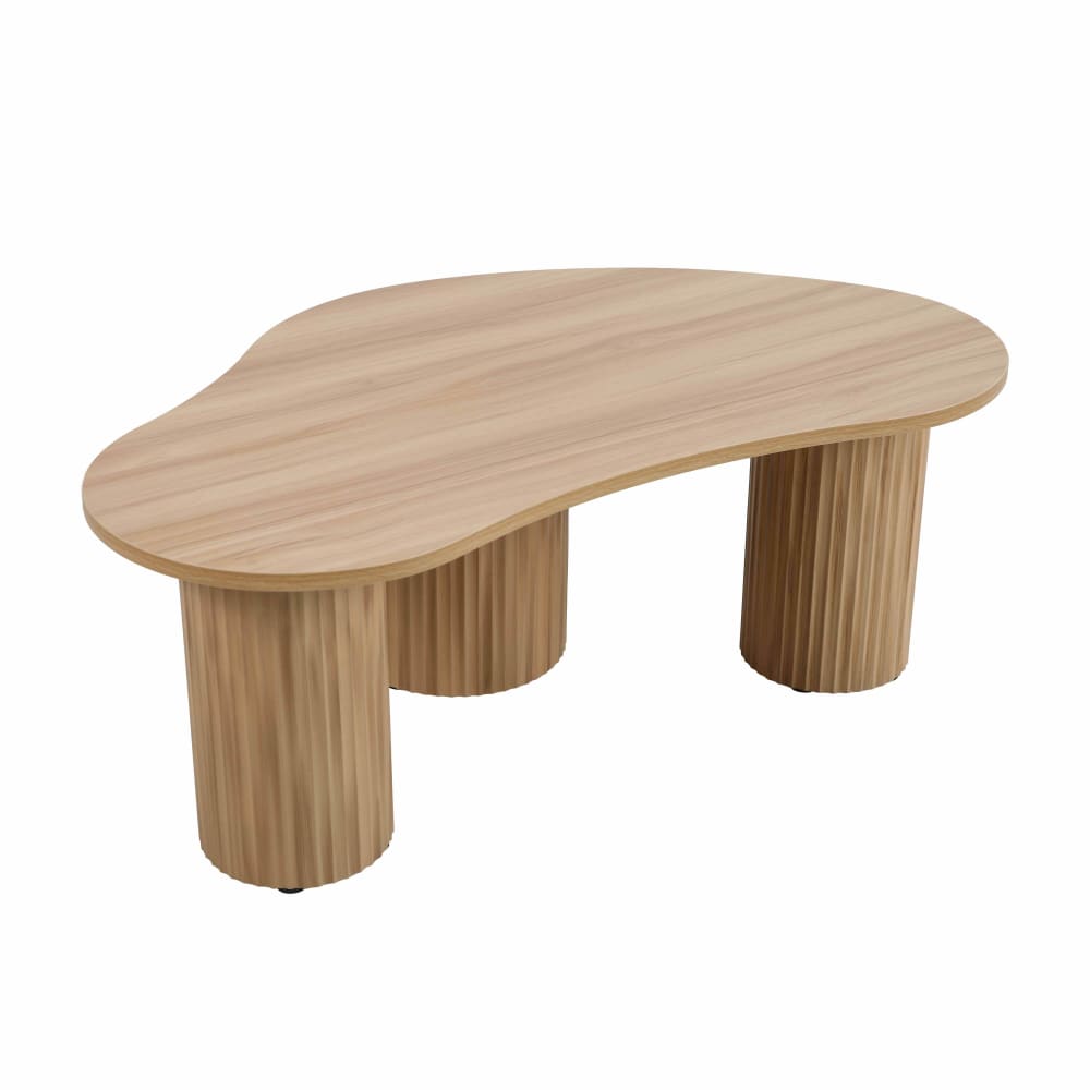 Oviala Couchtisch aus MDF mit beigem Melamindekor - Spanplatte
