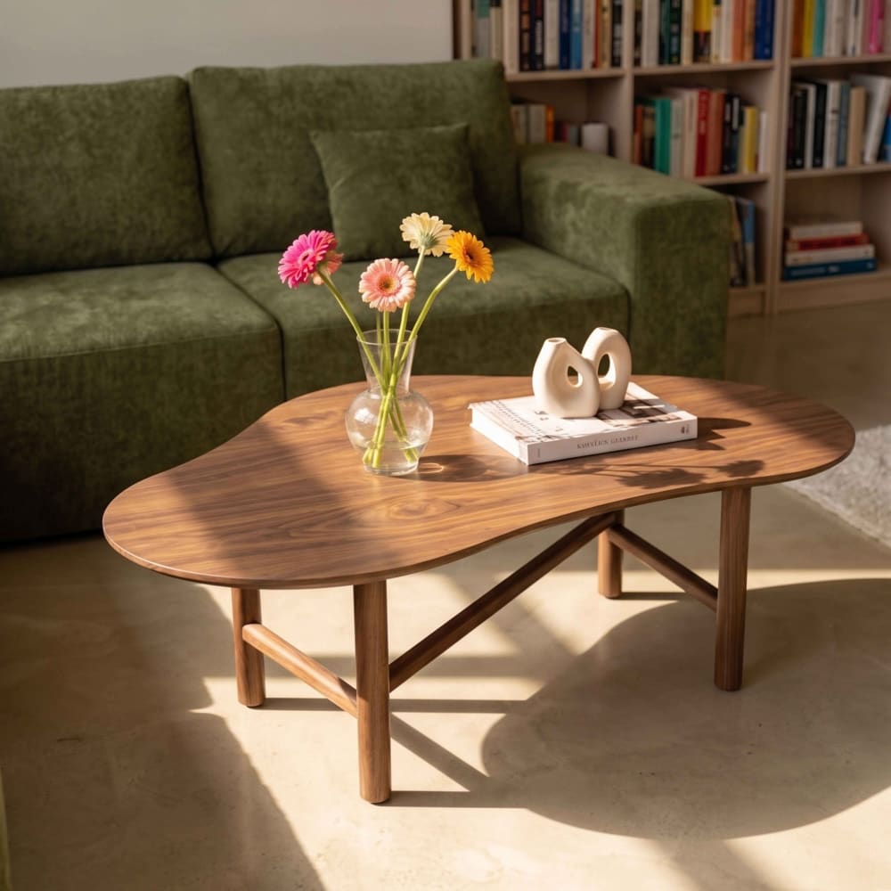 Brauner Couchtisch mit Melamindekor - Maisons Du Monde