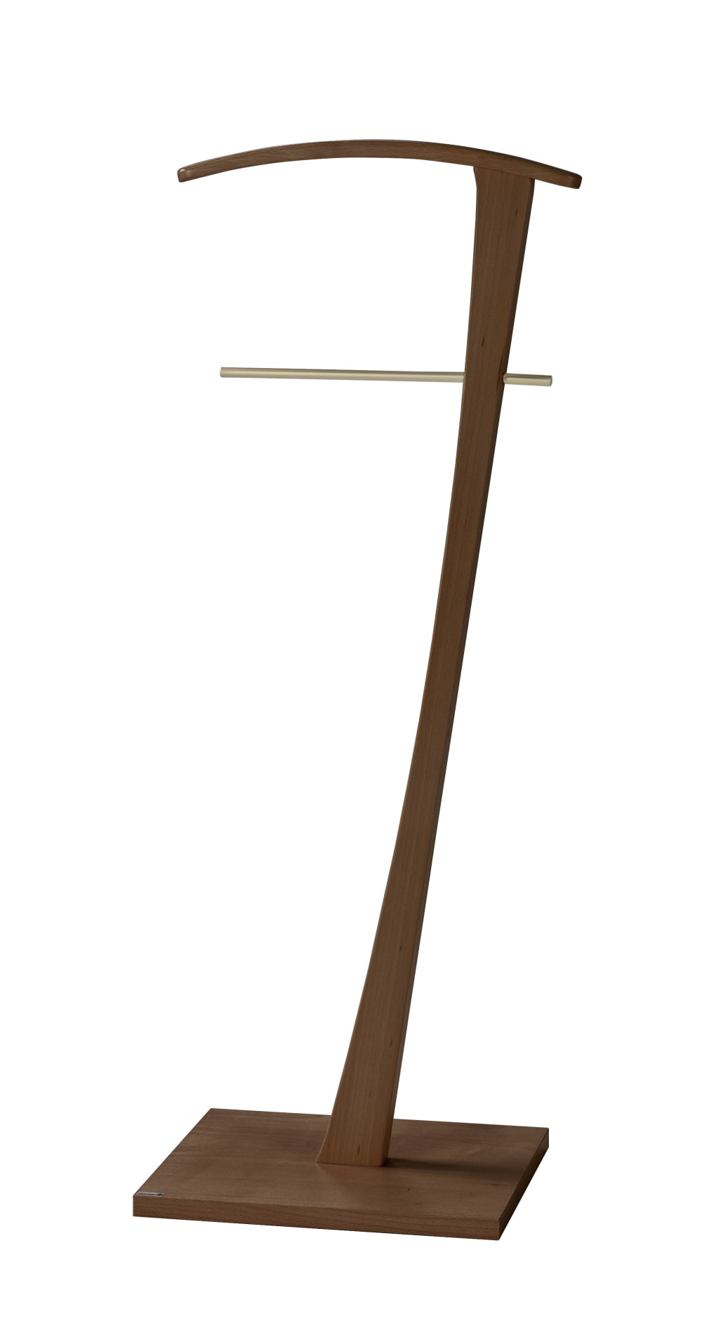Herdasa Herrendiener aus lackiertem Buchenholz in Nussbaum 115x46x48 cm style modern Braun