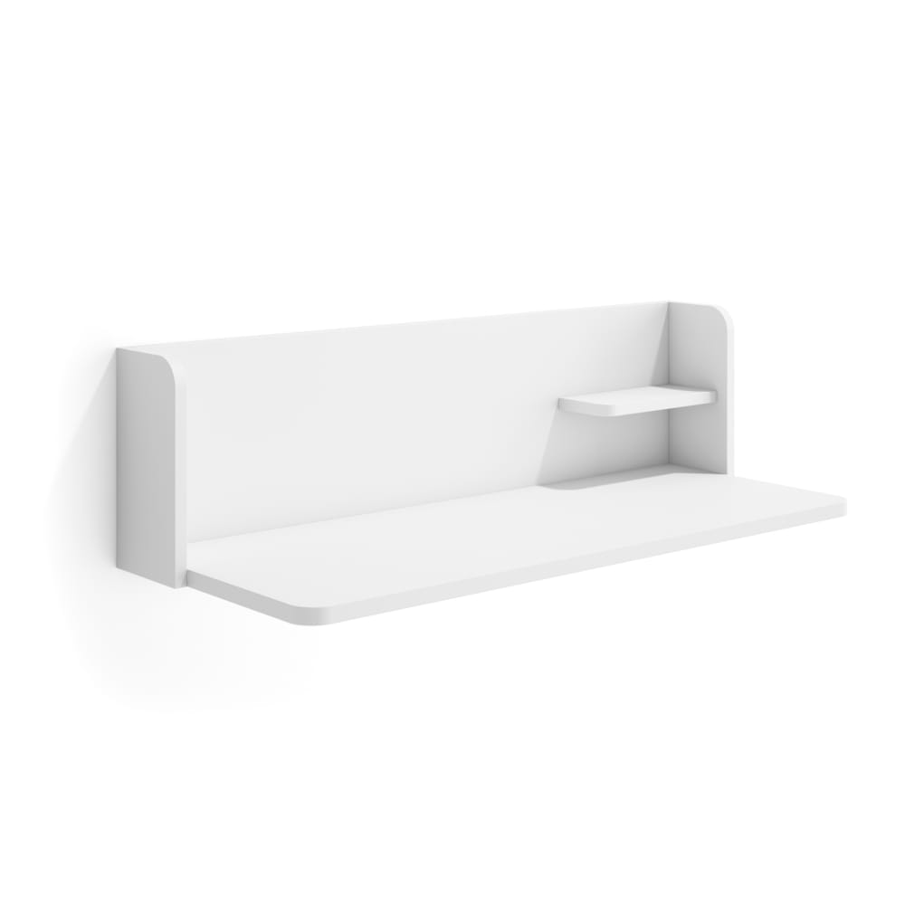 Herdasa Wand-Schreibtisch aus Melamin in Weiß 25x90x35 cm style modern Weiß Spanplatte