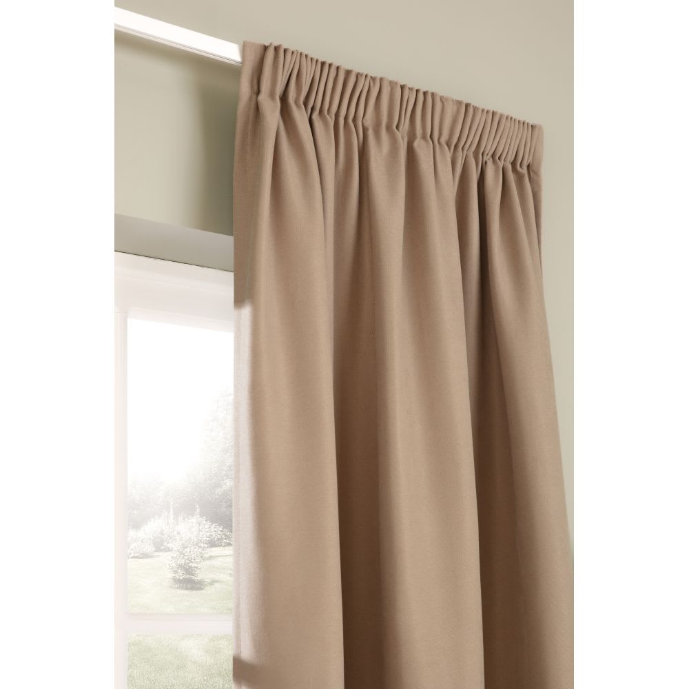 Thermovorhang Faltenband Beige MC8220 130Lx250H - Maisons Du