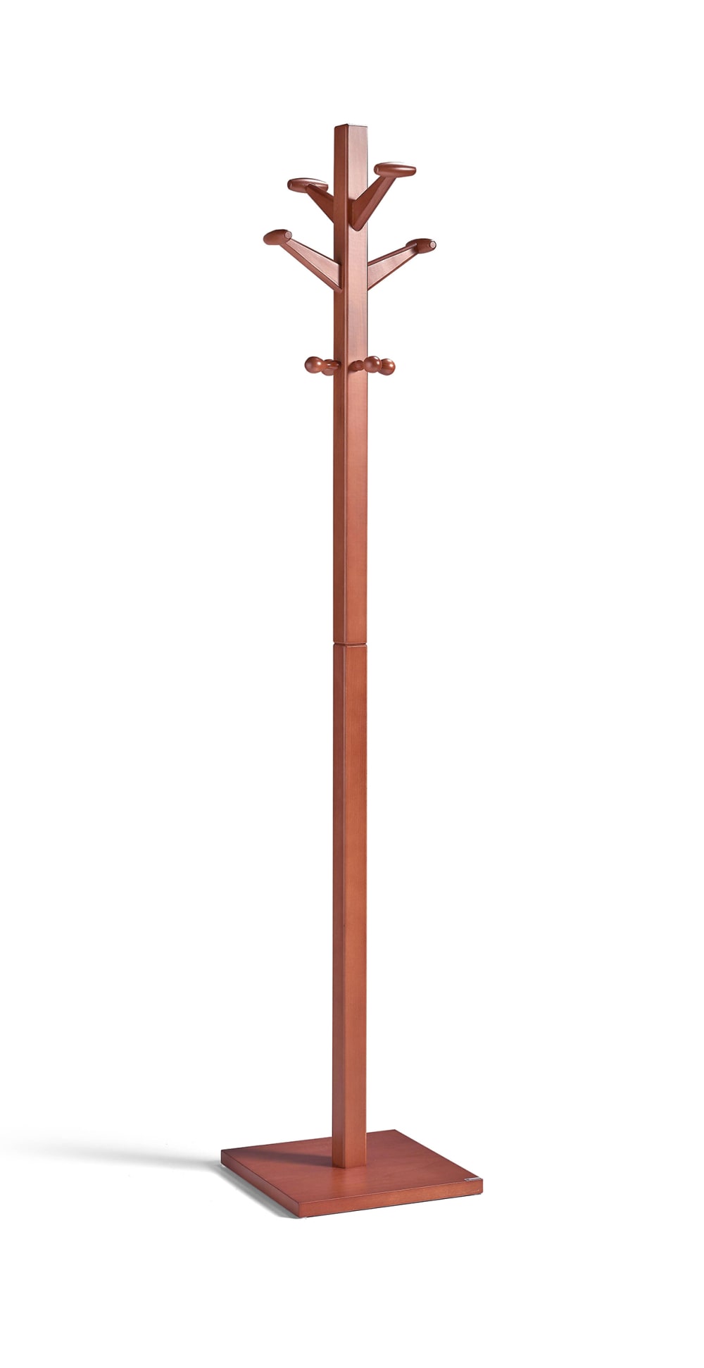 perchero de madera de haya cerezo 170x35x35 cm