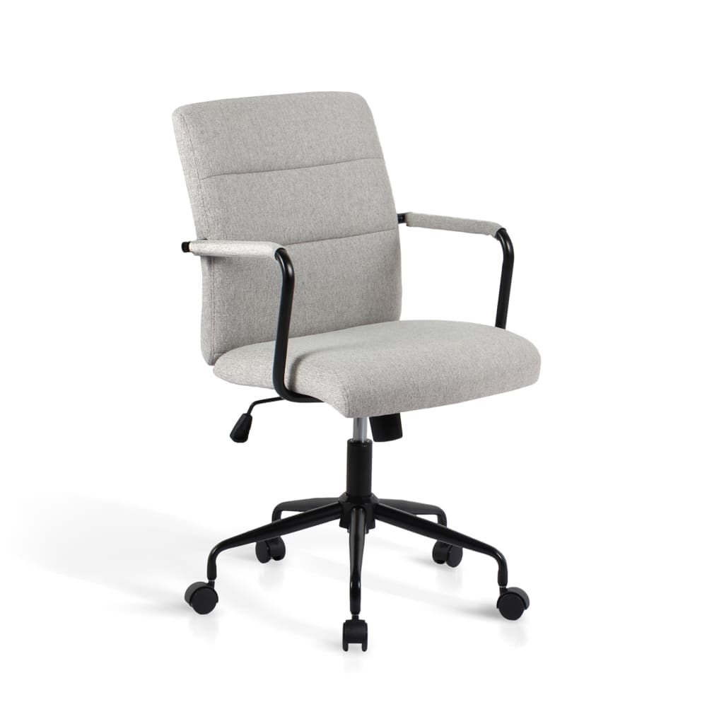 Chaise de bureau réglable en hauteur tissu gris 99x64x70 cm