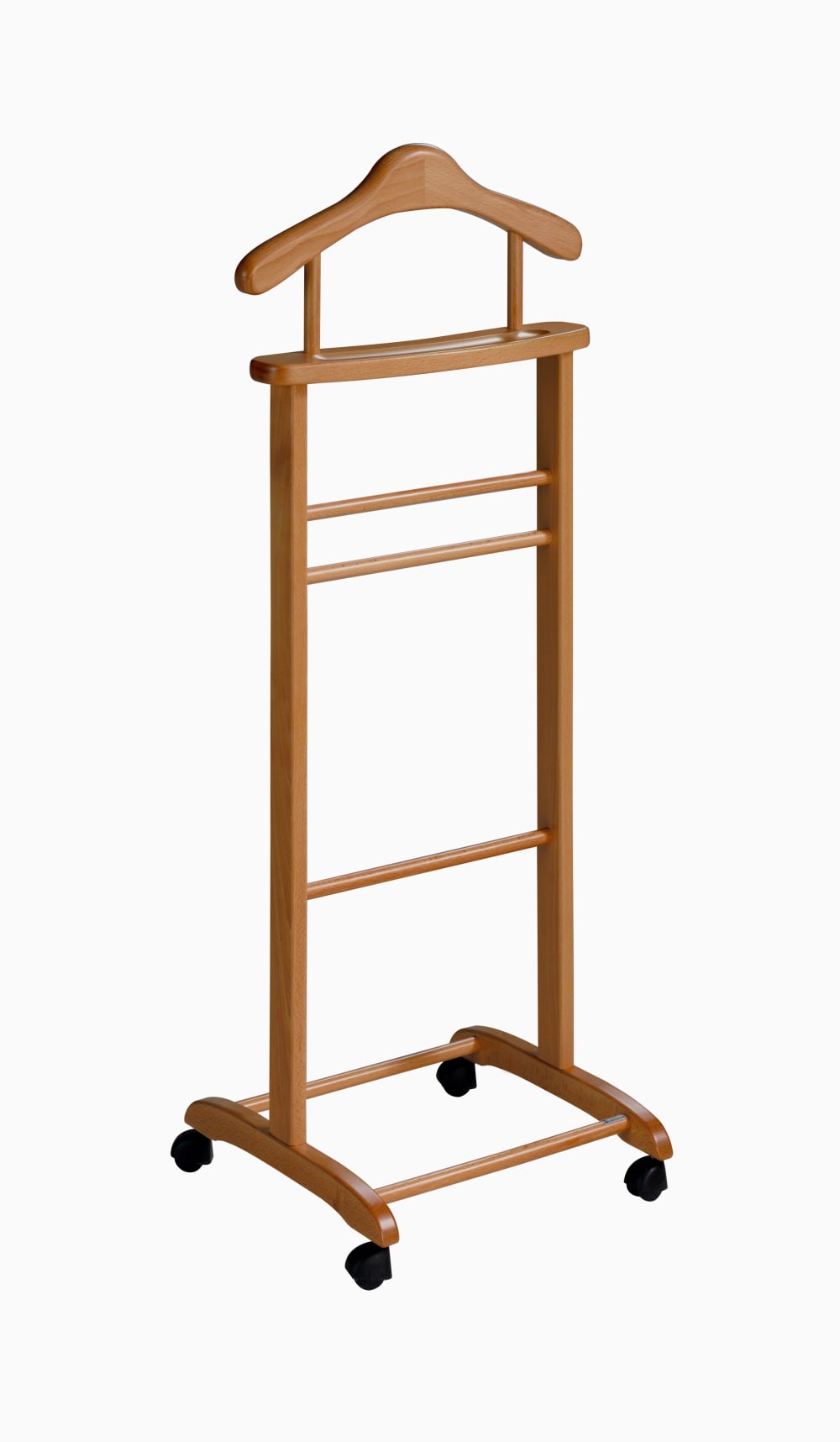 Herdasa Herrendiener aus lackiertem Buchenholz in Kirschbaum 110x45x34 cm style classic chic Braun