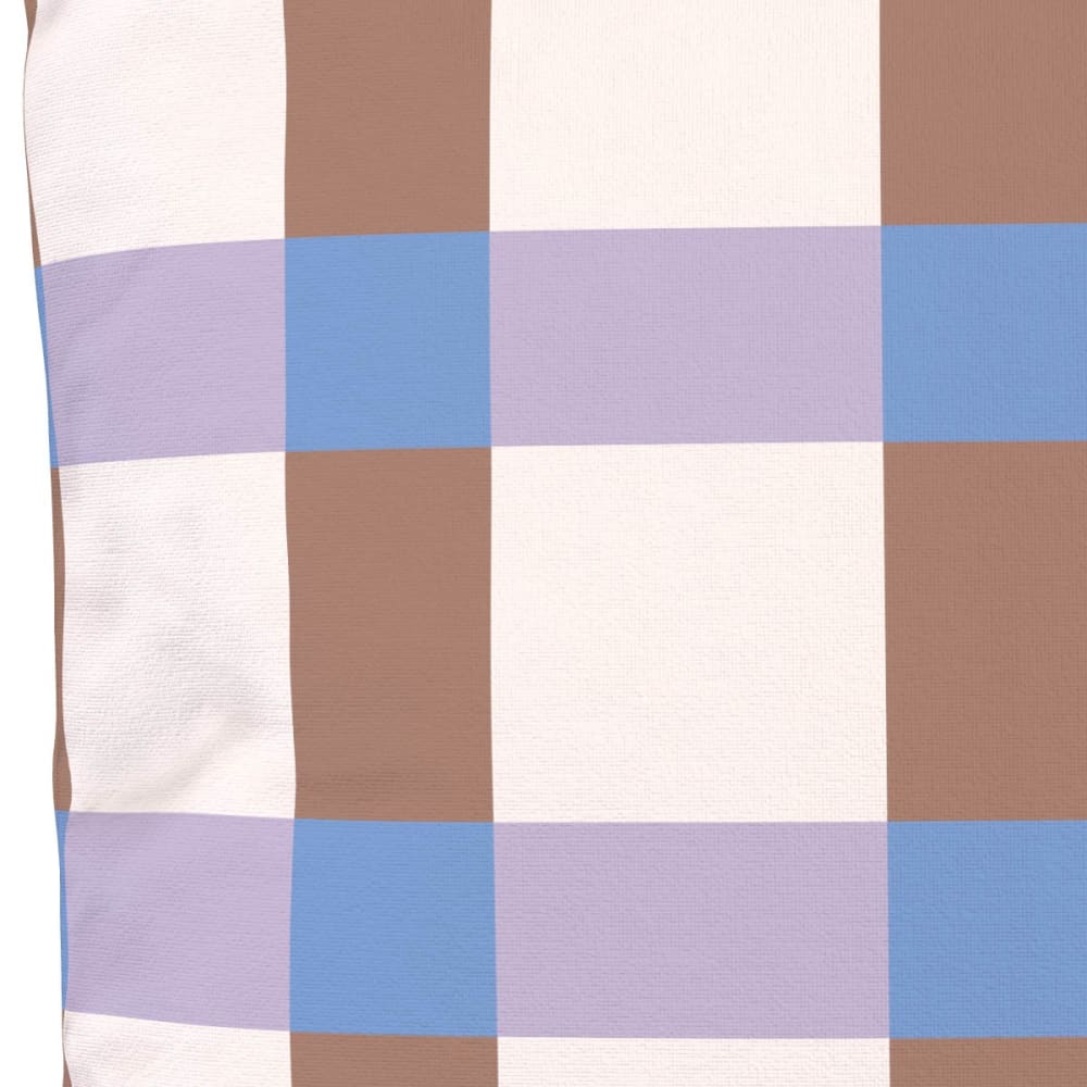 Housse de coussin extérieur 60x60 cm motif carreaux lila - Maisons du Monde