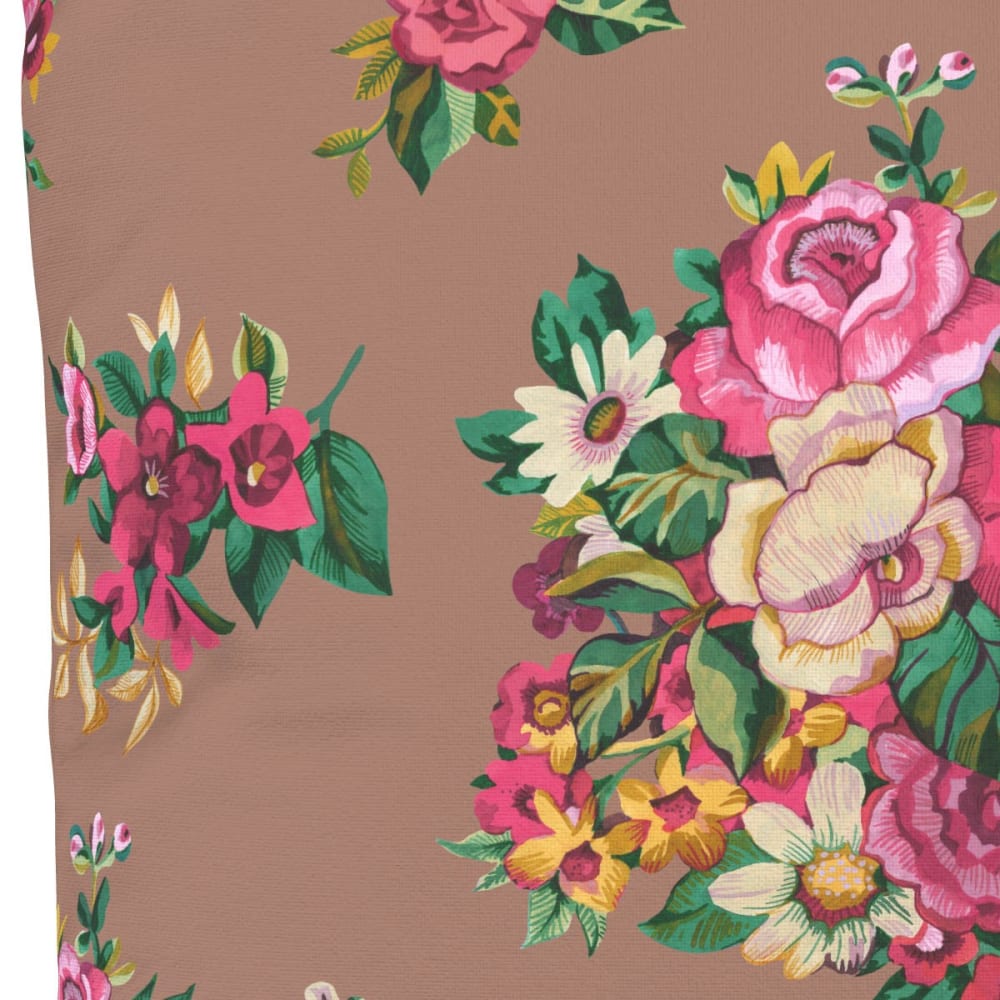 Bezug für Outdoor-Kissen Floraler Druck Braun 60x60 - Maisons Du