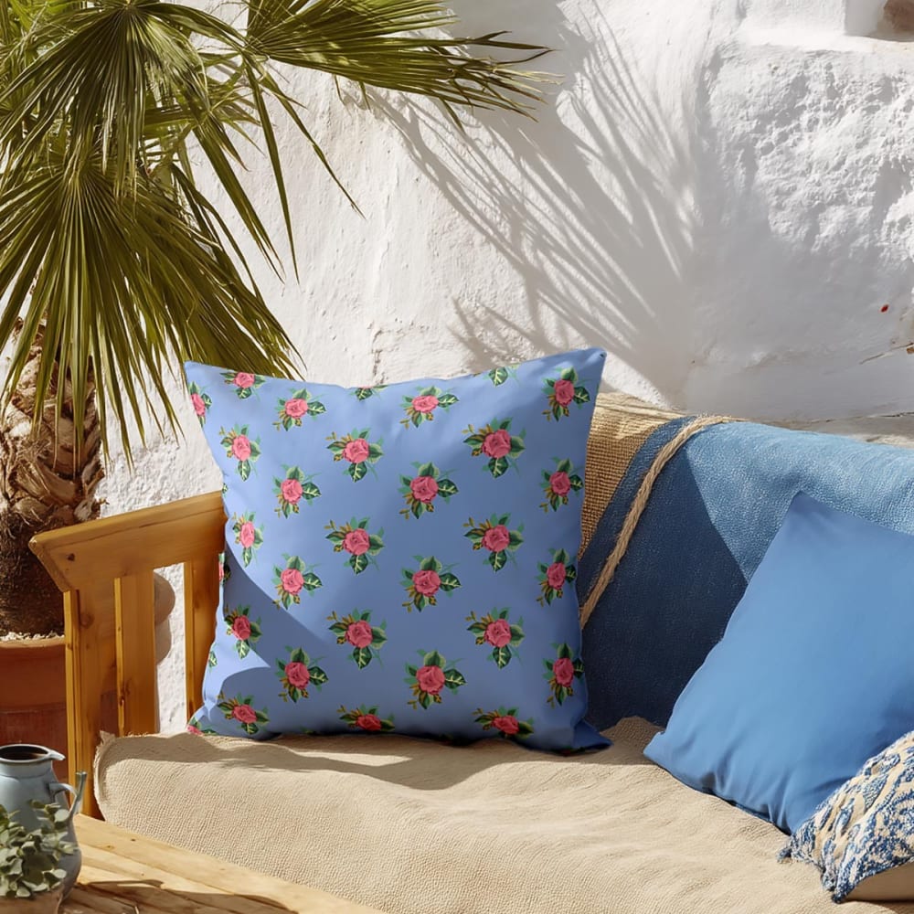 Bezug für Outdoor-Kissen Floraler Druck Blau 45x45 - Maisons Du