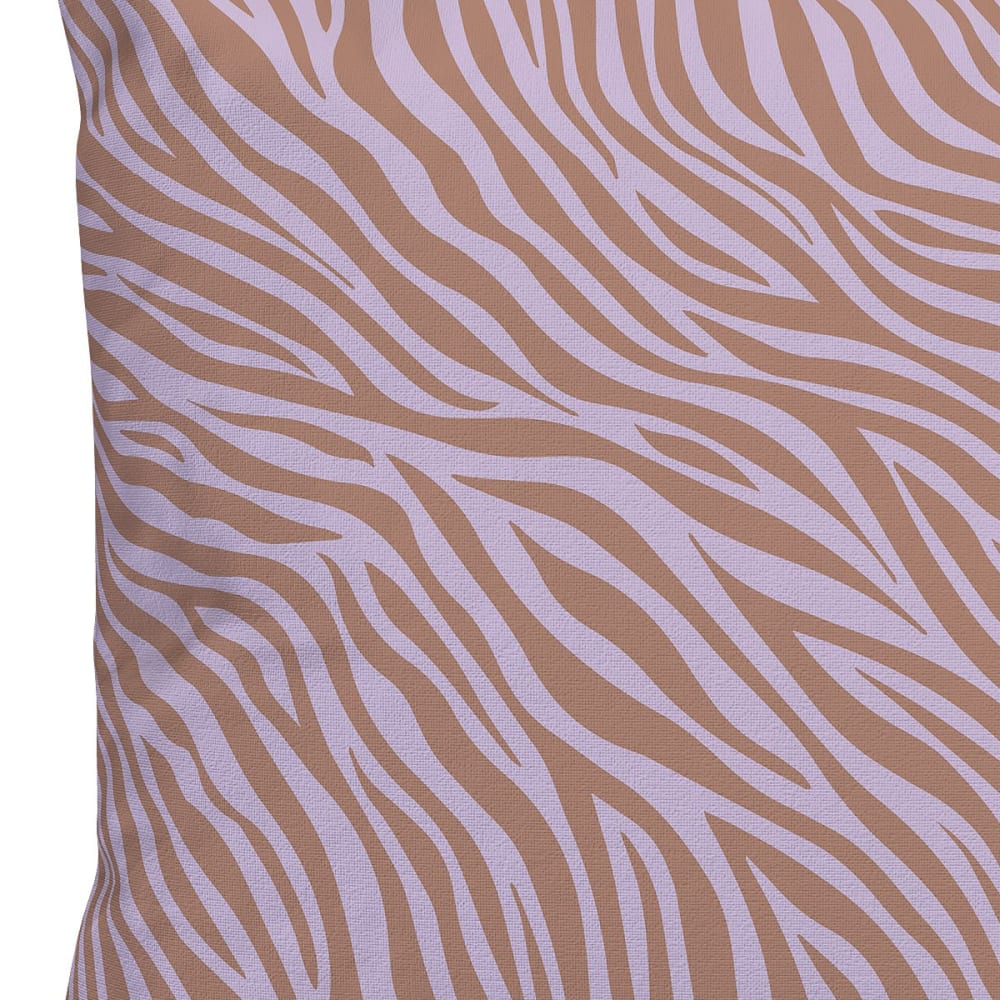Housse de coussin extérieur 45x45 cm motif zèbre lila - Maisons du Monde