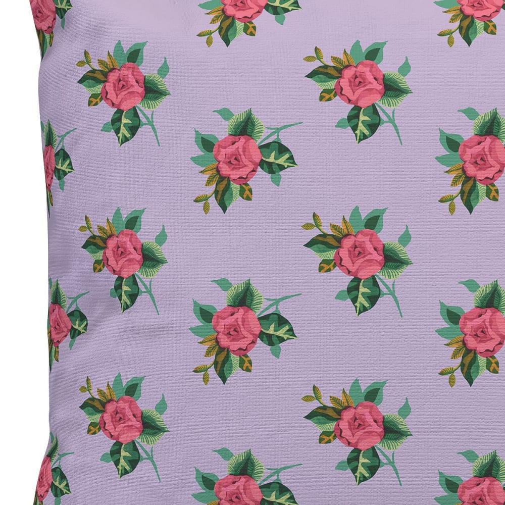 Housse de coussin extérieur 45x45 cm motif fleuri lila - Maisons du Monde