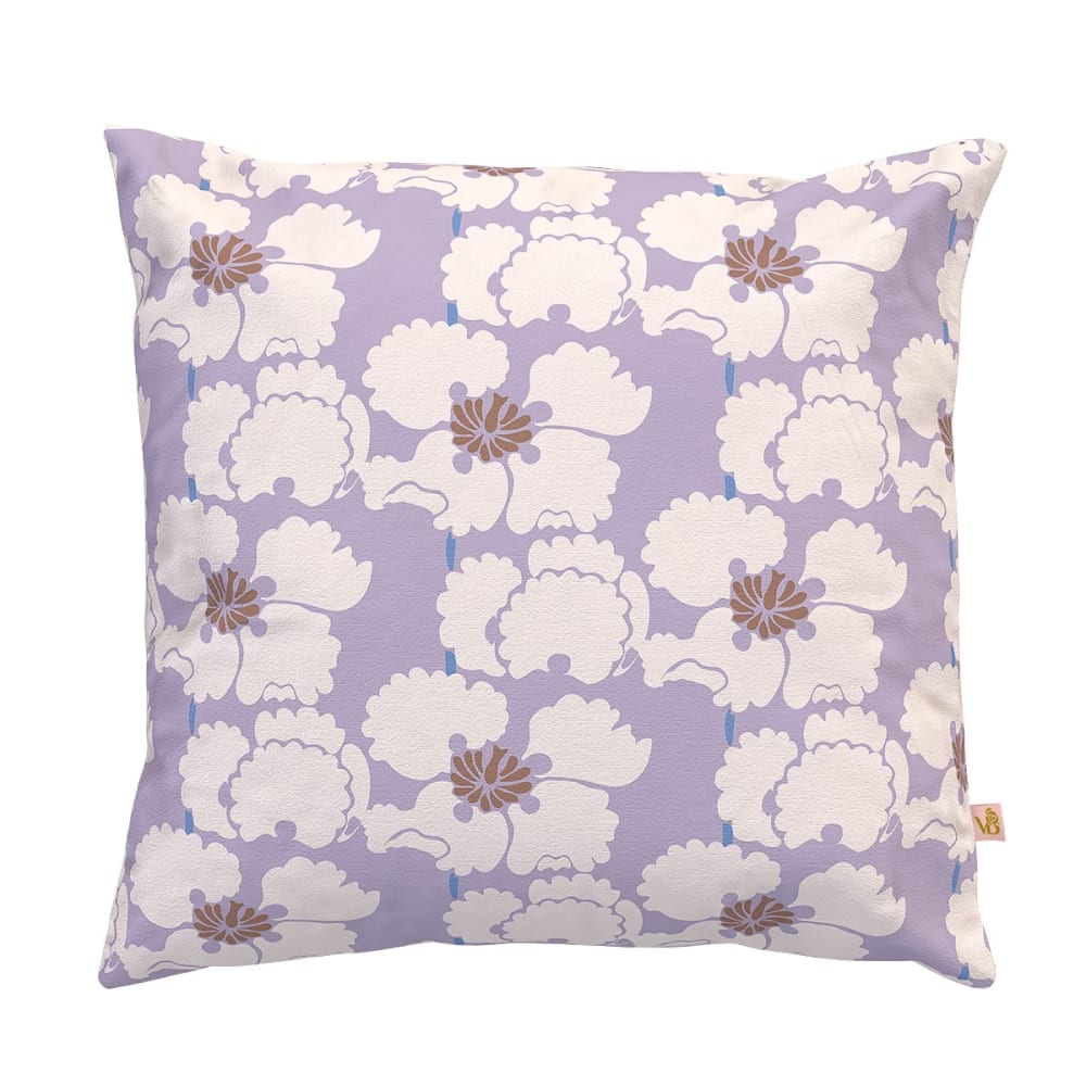 Housse de coussin extérieur 45x45 cm motif fleurs lila