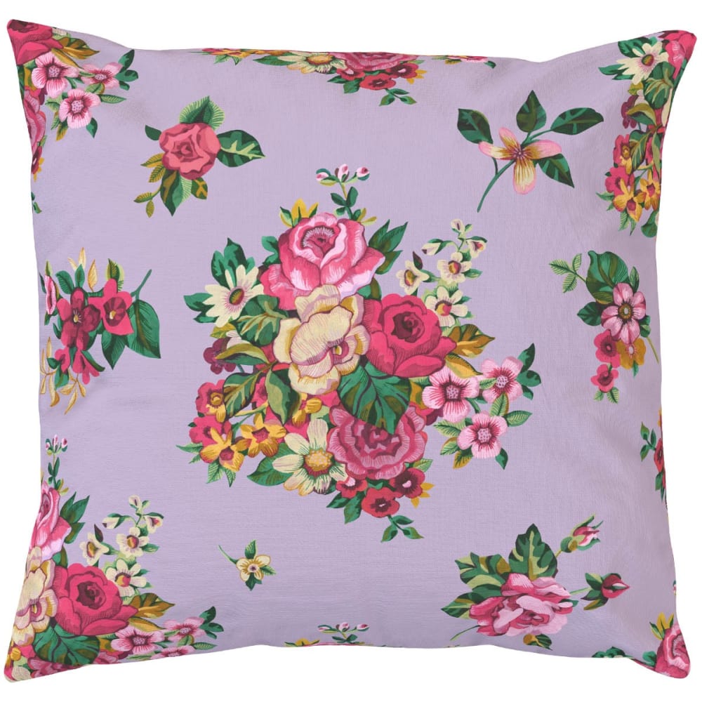 Vent de Bohème Bezug für Outdoor-Kissen Floraler Druck Lila 60x60 style modern Violett Pes - Polyester