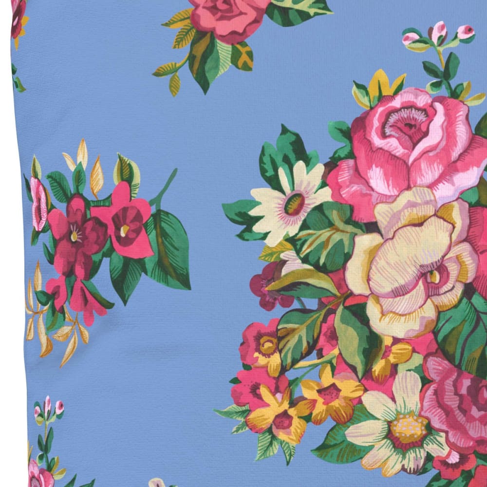 Housse de coussin extérieur 60x60 cm motif fleuri bleu - Maisons du Monde