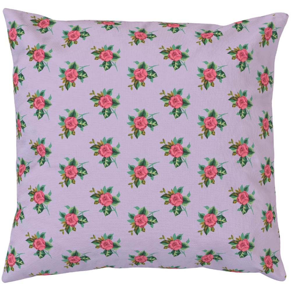 Housse de coussin extérieur 60x60 cm motif fleuri lila