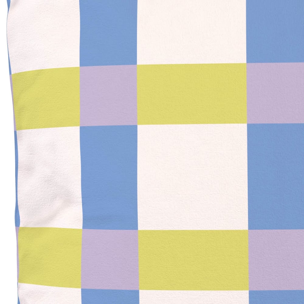 Housse de coussin extérieur 60x60 cm motif carreaux jaune - Maisons du Monde