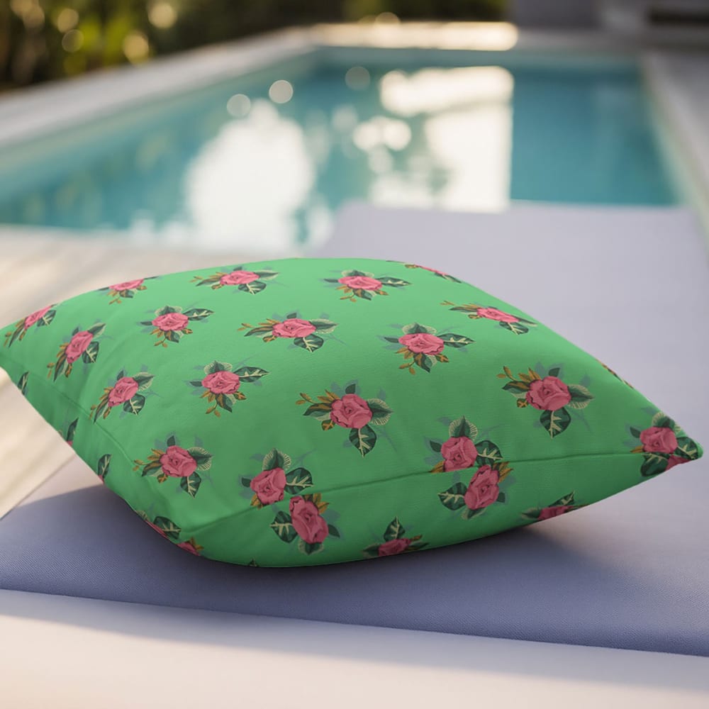 Bezug für Outdoor-Kissen Floraler Druck Grün 45x45 - Maisons Du