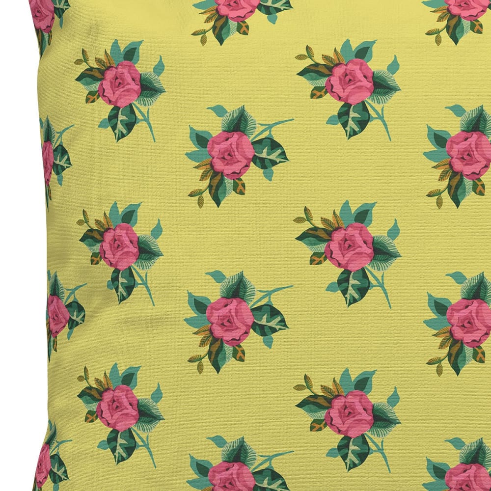 Bezug für Outdoor-Kissen Floraler Druck Gelb 45x45 - Maisons Du