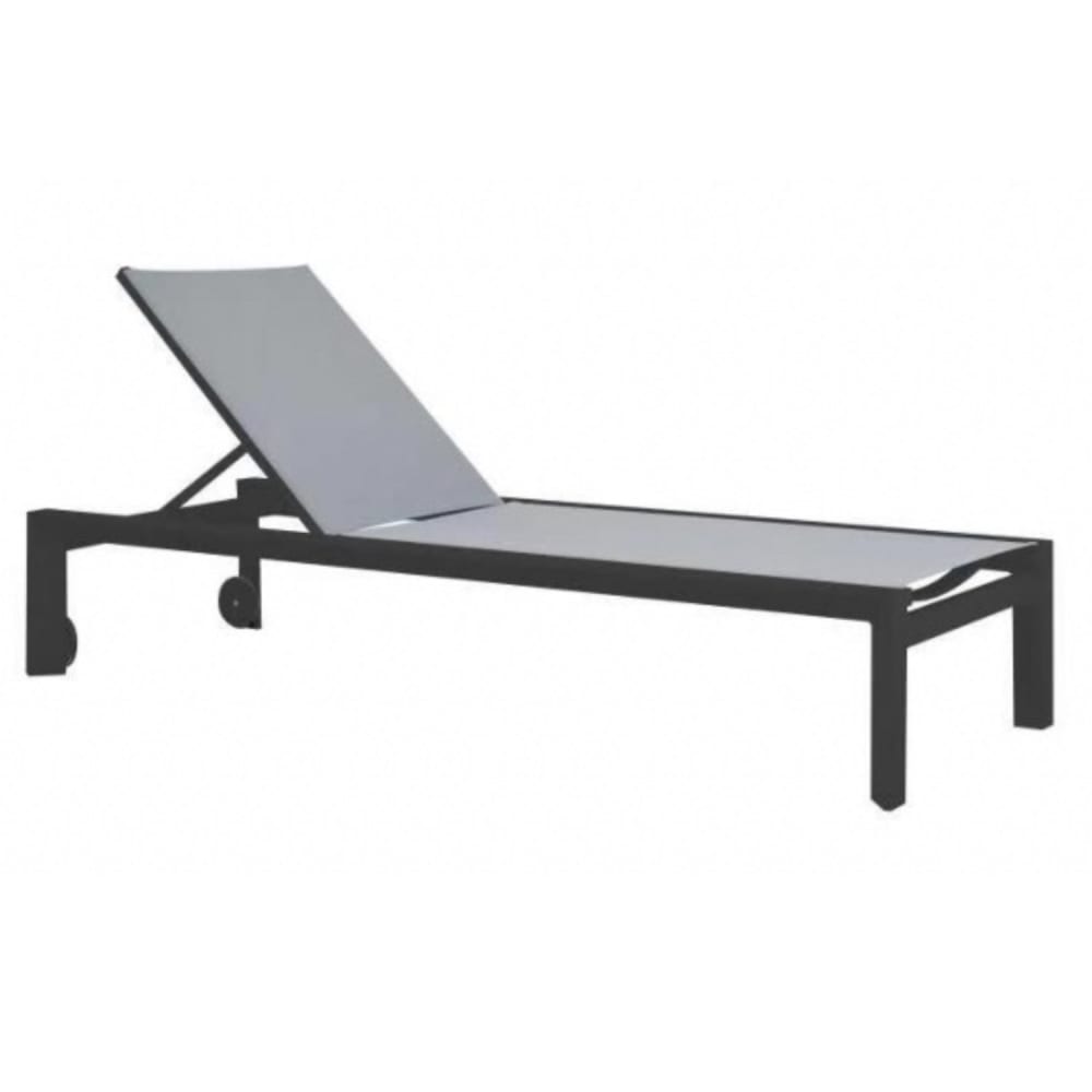 Duo bains de soleil noir L200 x P73 x H35 cm