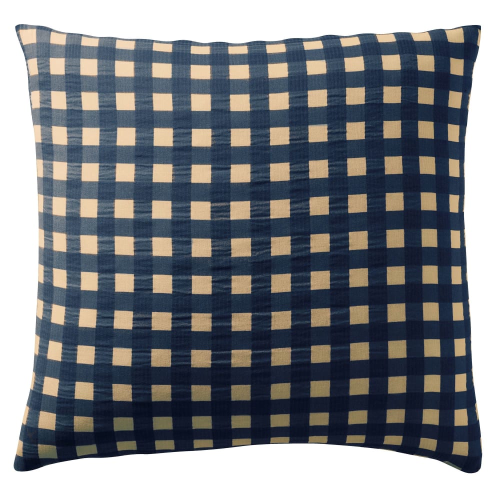 Taie sac en coton bleu 63x63cm