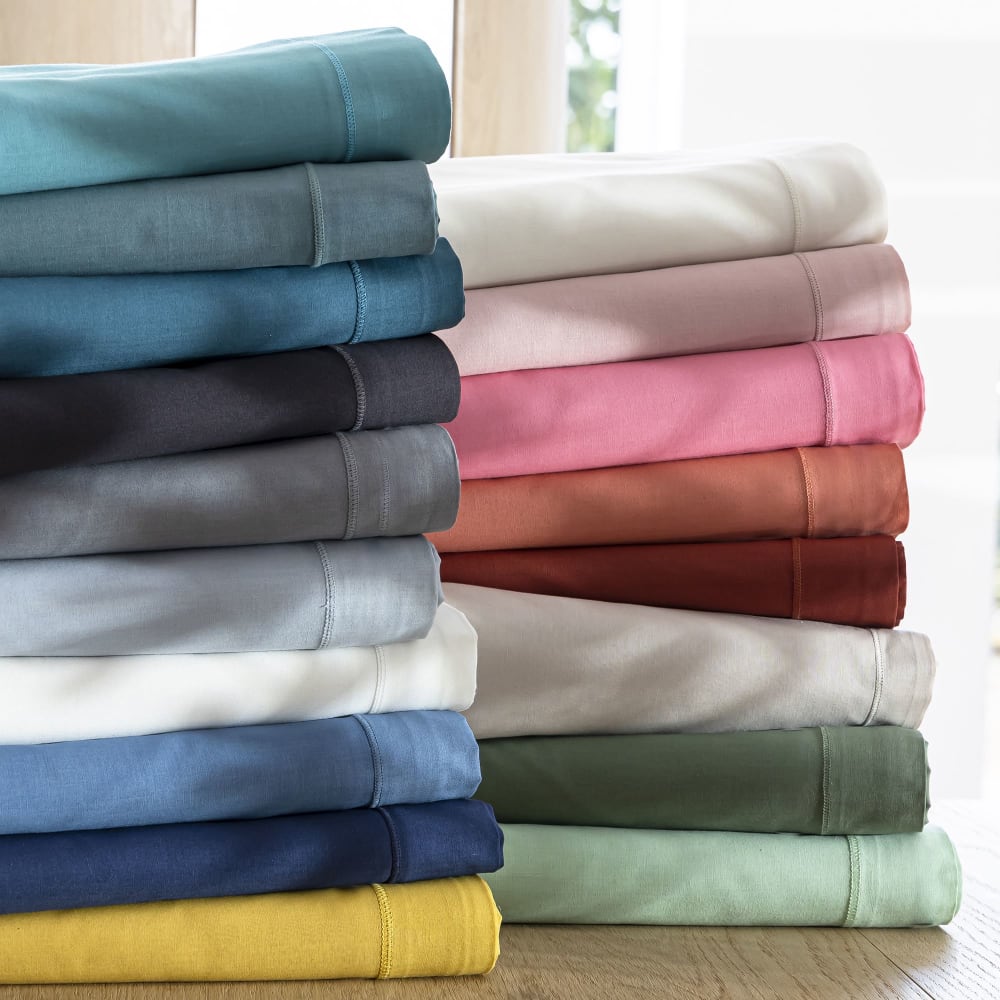 Drap-housse en coton blanc ivoire 180x200x28cm — vue 4