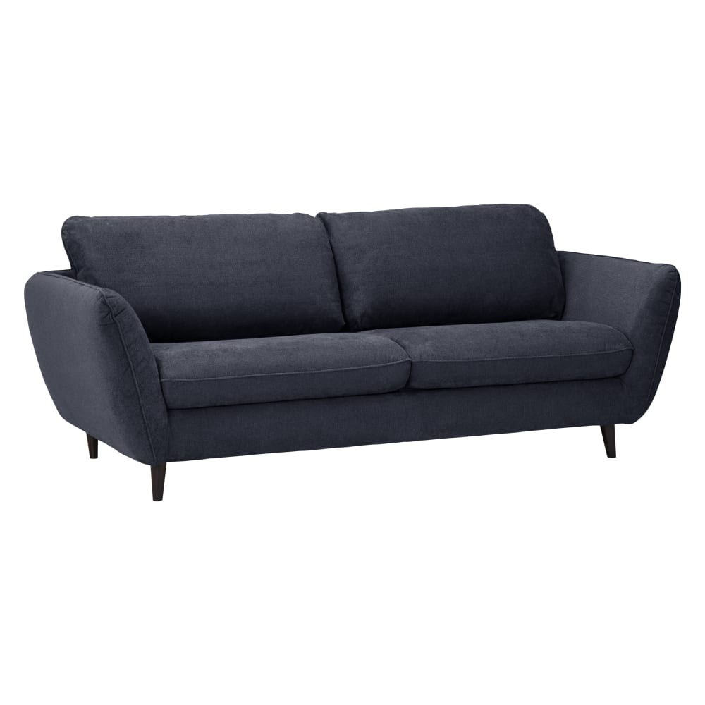 Canapé convertible 3 places en tissu bleu marine