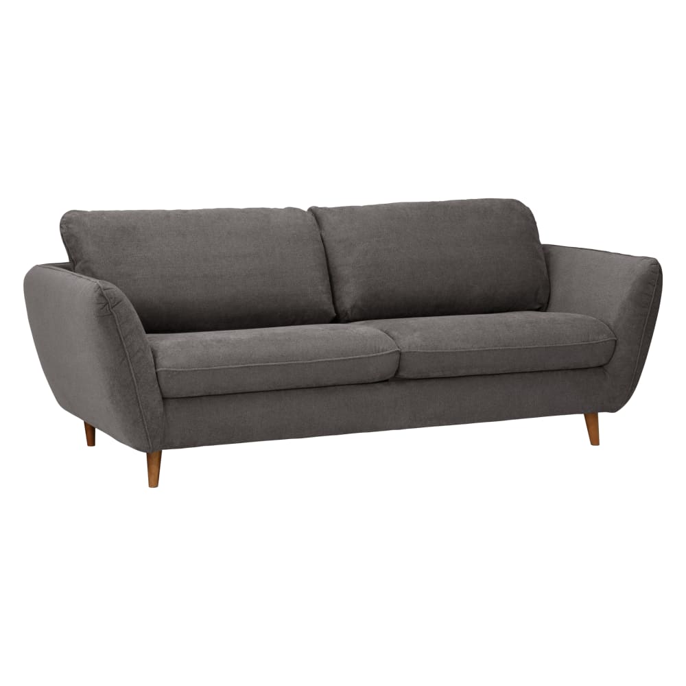 Canapé convertible 3 places en tissu gris