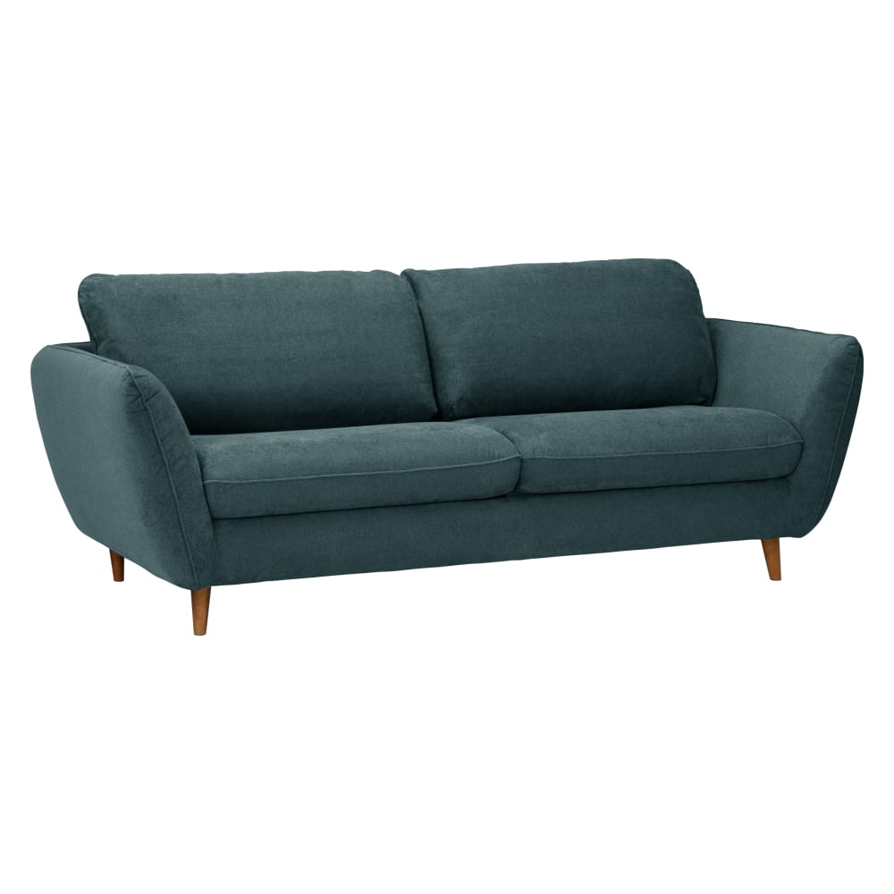 Canapé convertible 3 places en tissu océan