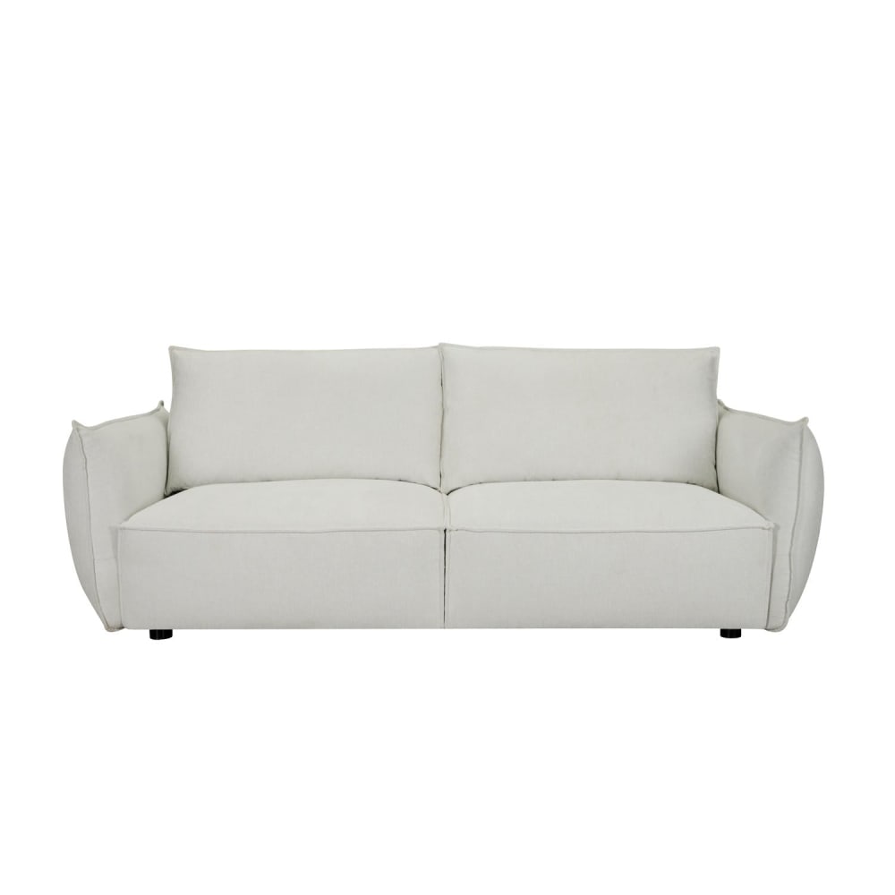 Canape+3+places+en+tissu+beige