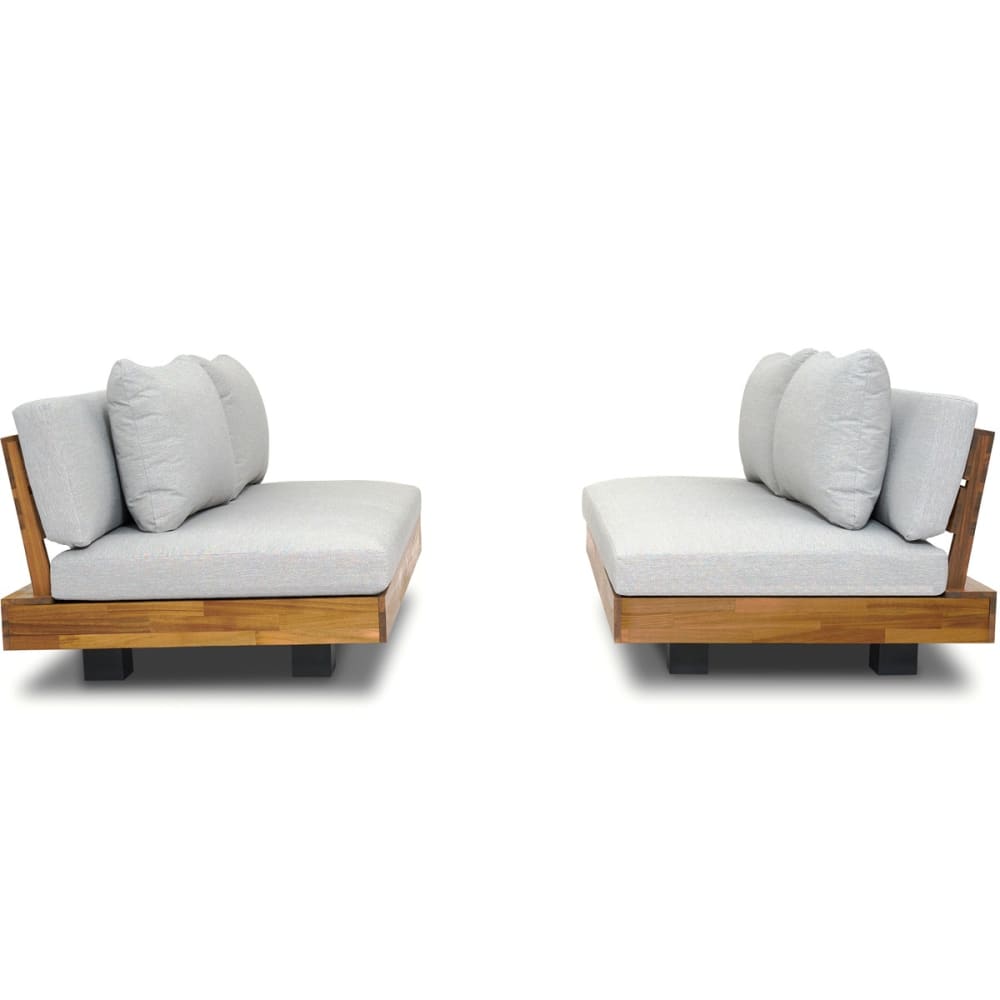 Salon de jardin 4 places - bois FSC - 2 Canapés 2 pl