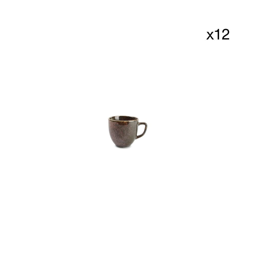 Lot de 12 tasses vert en porcelaine 20cl
