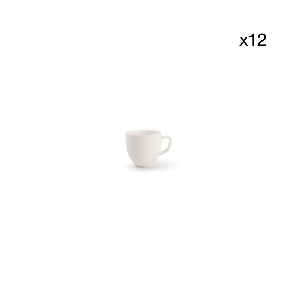 Lot de 12 tasses blanc en porcelaine 20cl