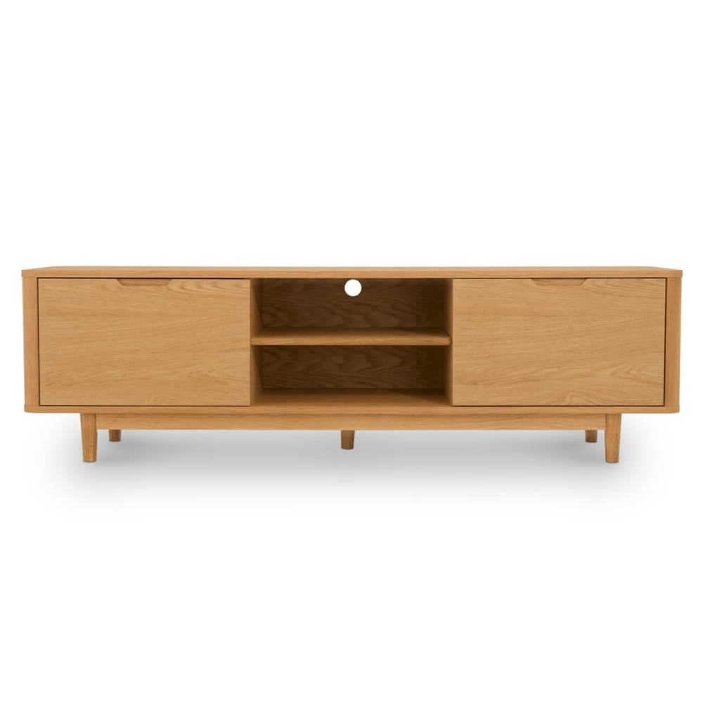 Meuble TV 3 portes effet bois chêne massif