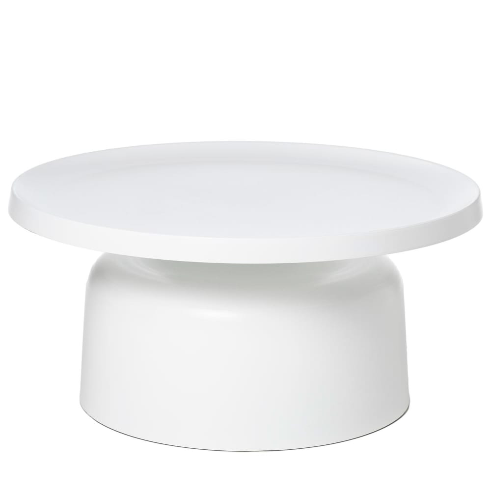 Koketto Home Moderner Couchtisch aus weißem Metall, 75 cm - Metall