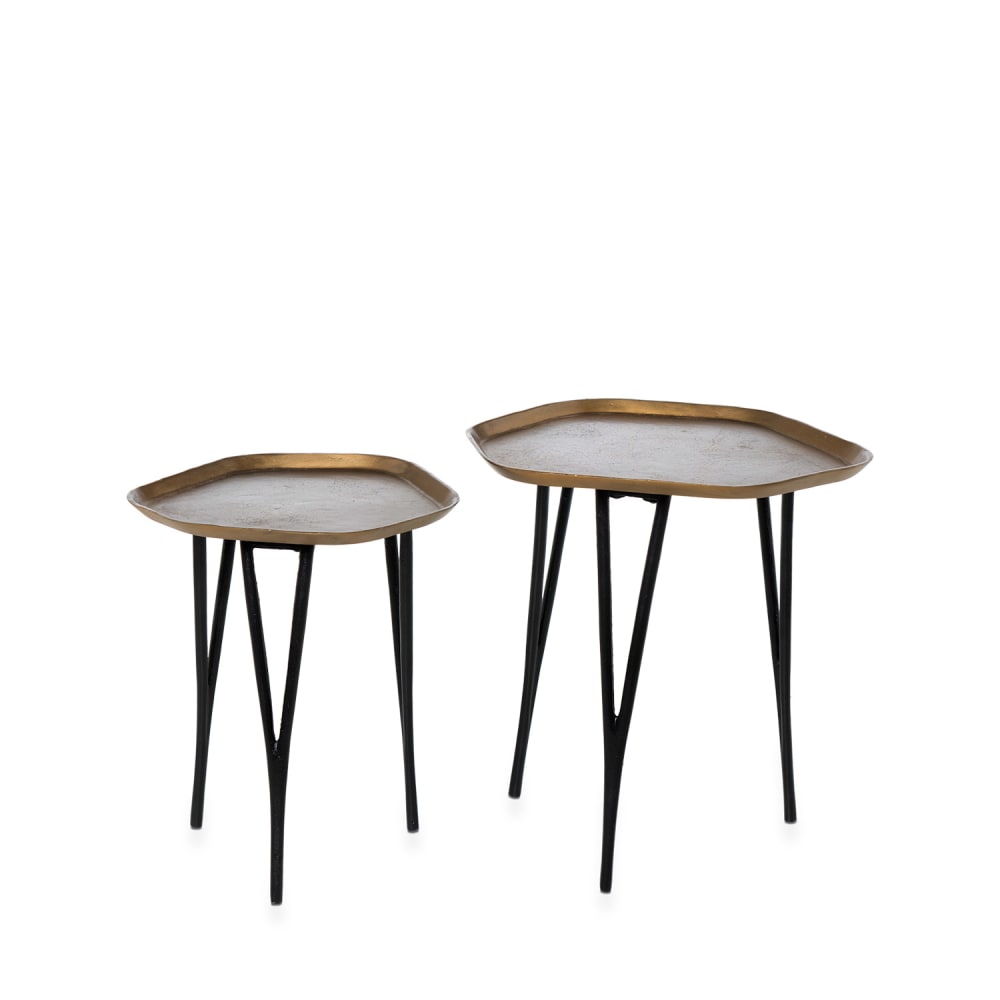 2er Set Aluminium-Couchtische - Maisons Du Monde