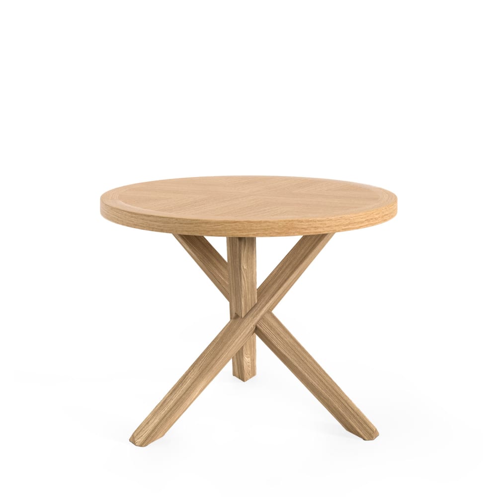Koketto Home Quadratischer Küchentisch aus schwarzem Polypropylen. Braun Holz