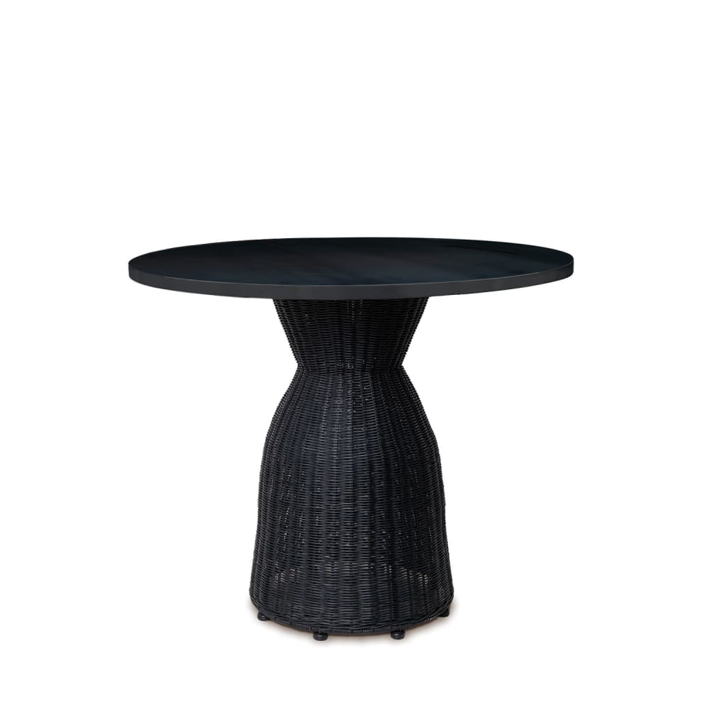 Koketto Home Runder Tisch aus schwarzem Rattan - Rattan