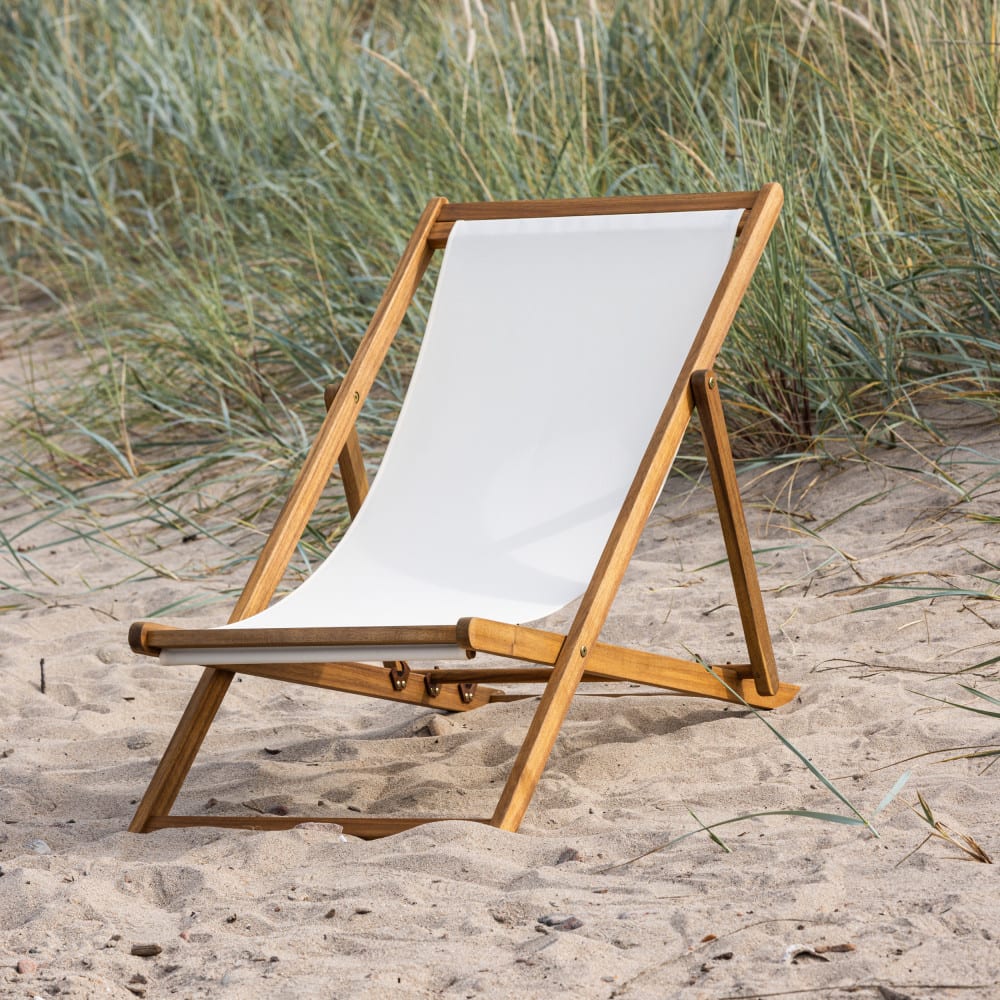 Chilienne en tissu et bois - Beige