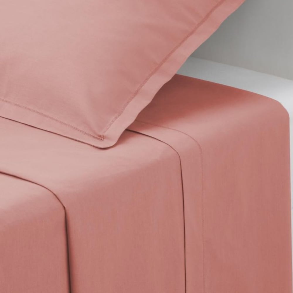 Bettlaken Baumwolle rosa 90x190cm - Maisons Du Monde