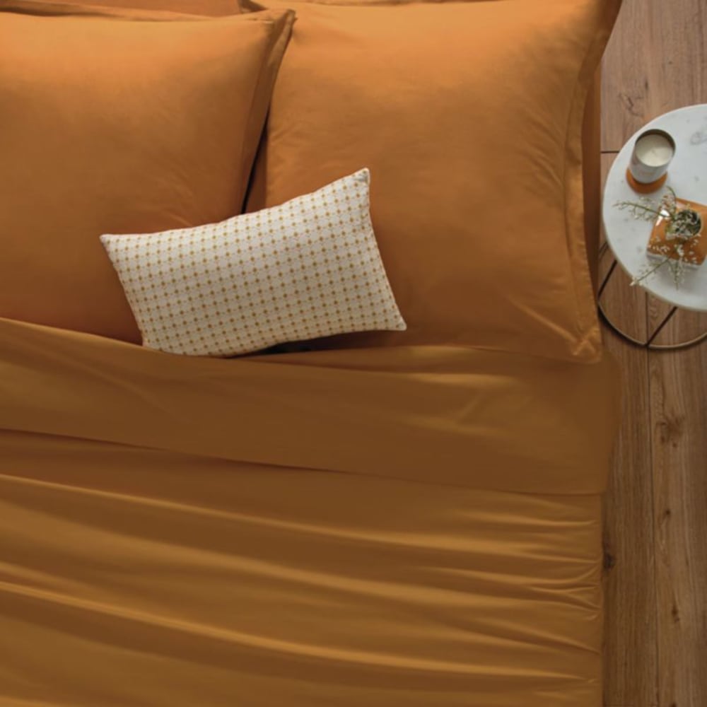 Housse de couette coton marron 90x190cm