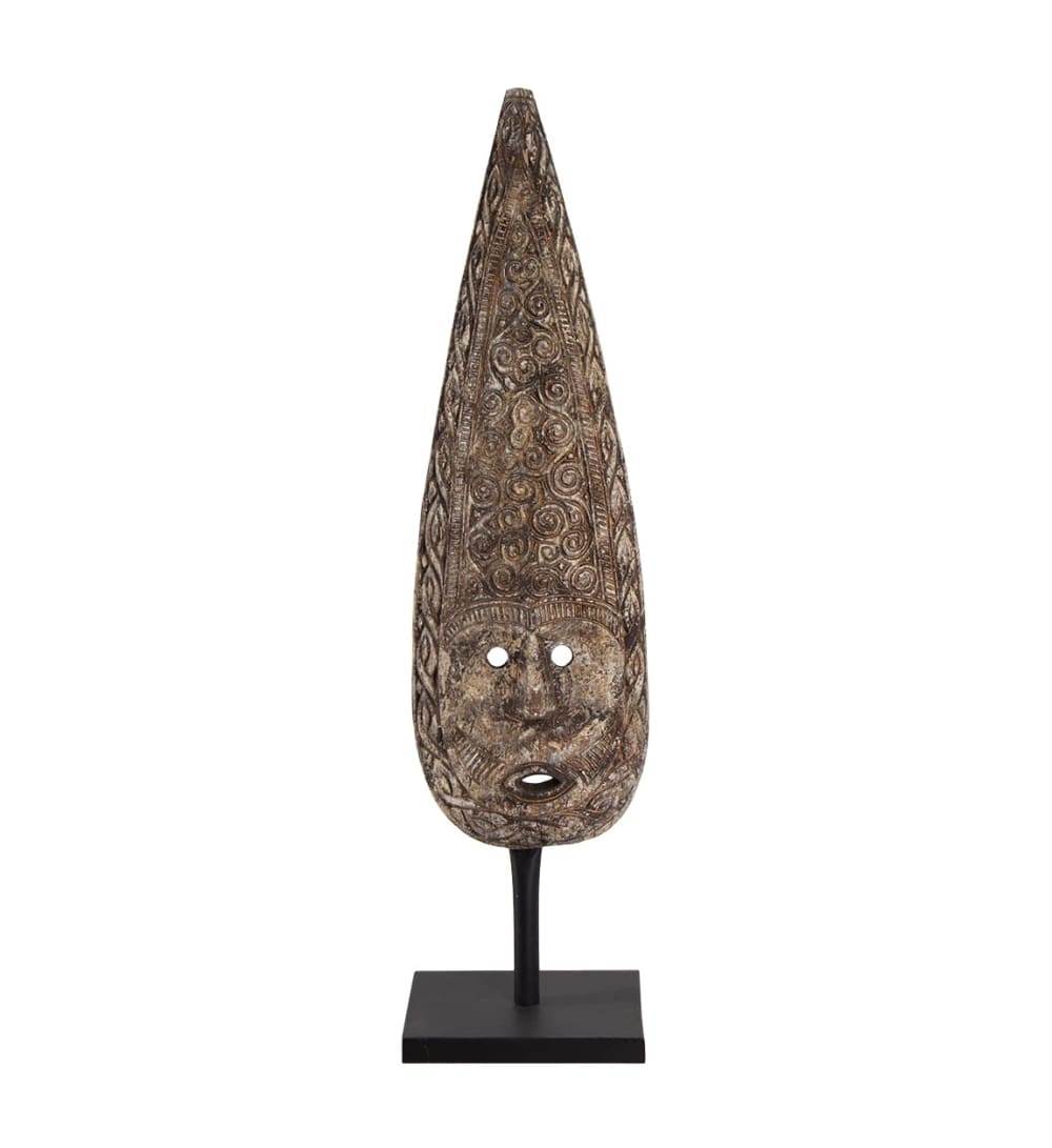 Dekorative Maske aus Holz, H 89 cm, braun - Maisons Du Monde