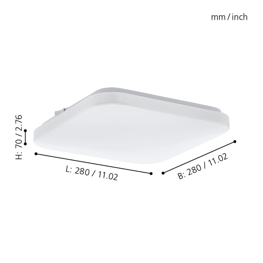 Plafonnier LED blanc — vue 4