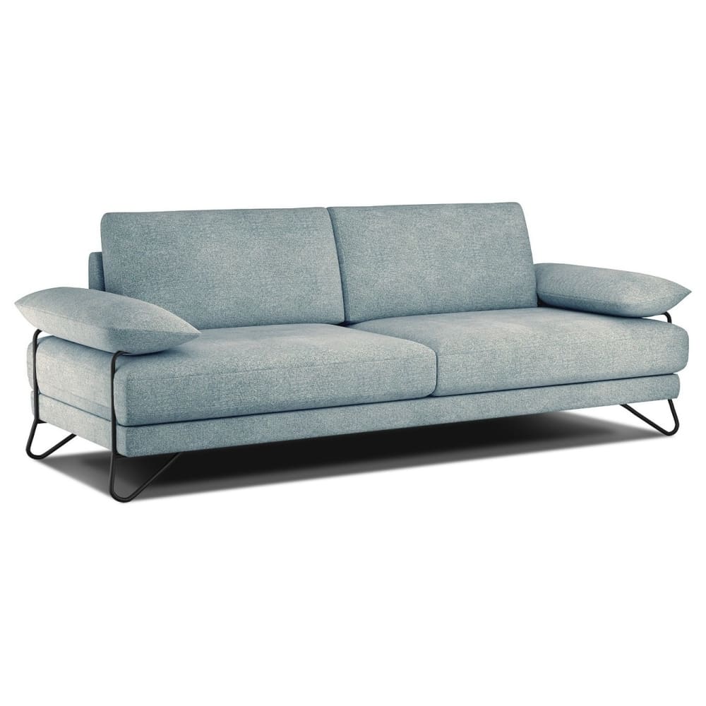WOZIMO Sofa 3-Sitzer, blau Blau