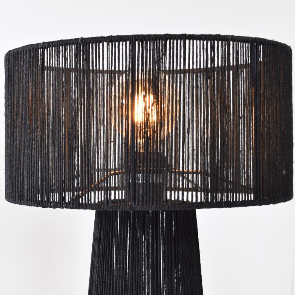 Tischleuchte aus Jute, 43x30 cm, Schwarz - Maisons Du Monde