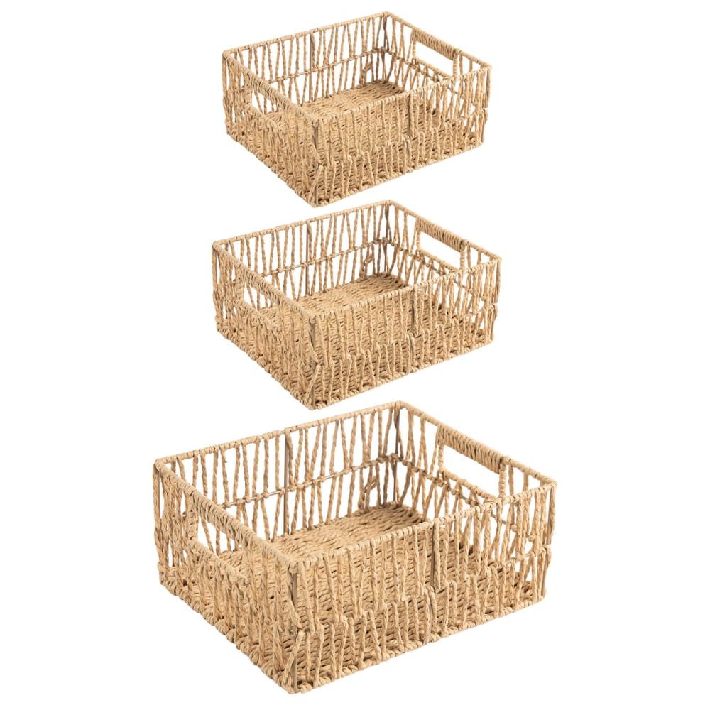 IDIMEX Aufbewahrungskörbe aus paper rope, natur style landhaus Braun Holz