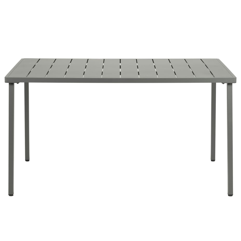 Table de jardin 6 personnes en métal, gris