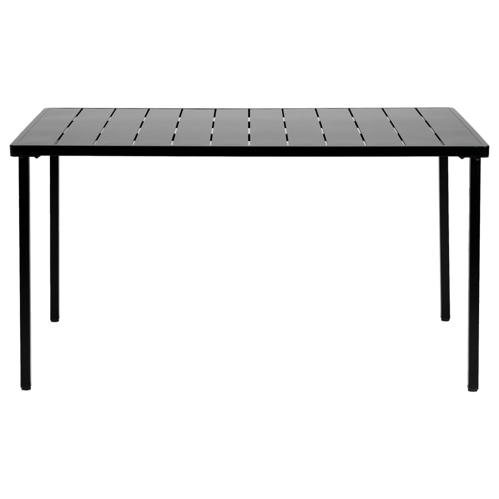 Table de jardin 6 personnes en métal, noir
