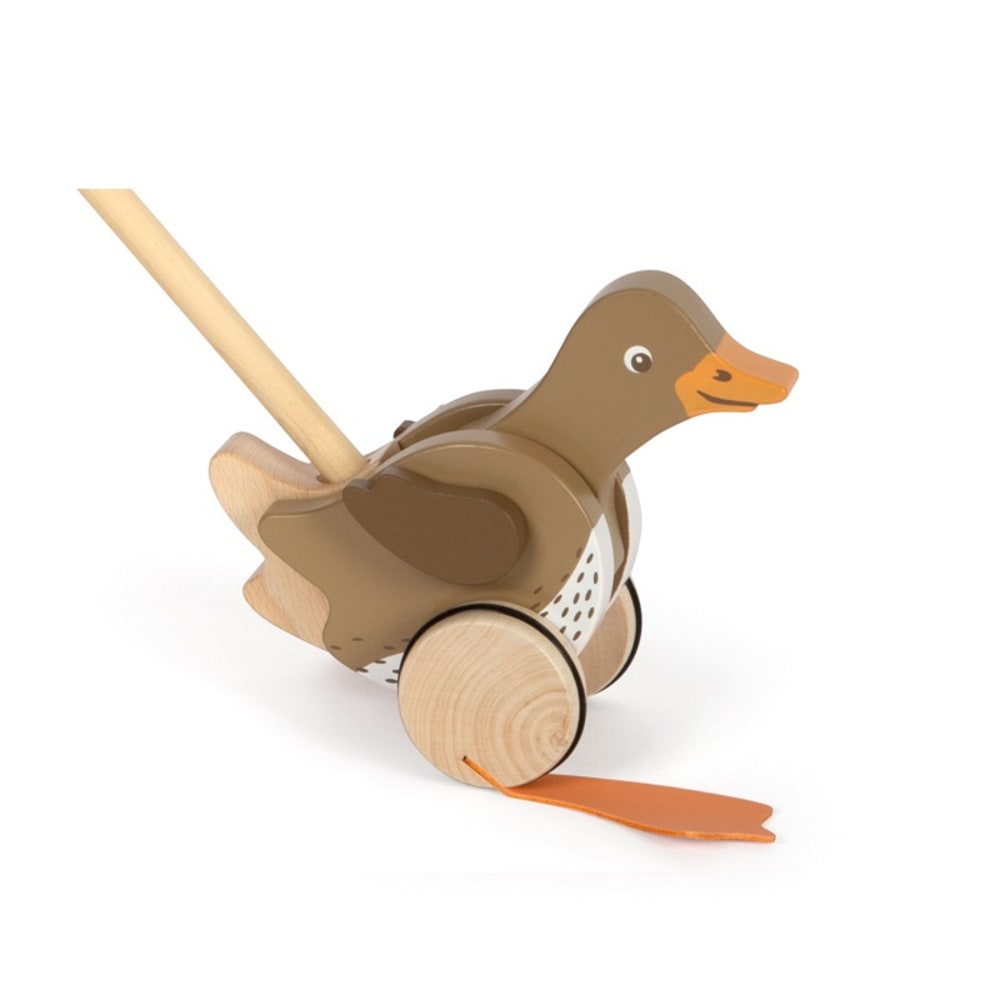 Small foot company Schiebetier Ente mit beweglichem Kopf BRAUN HOLZ Baby