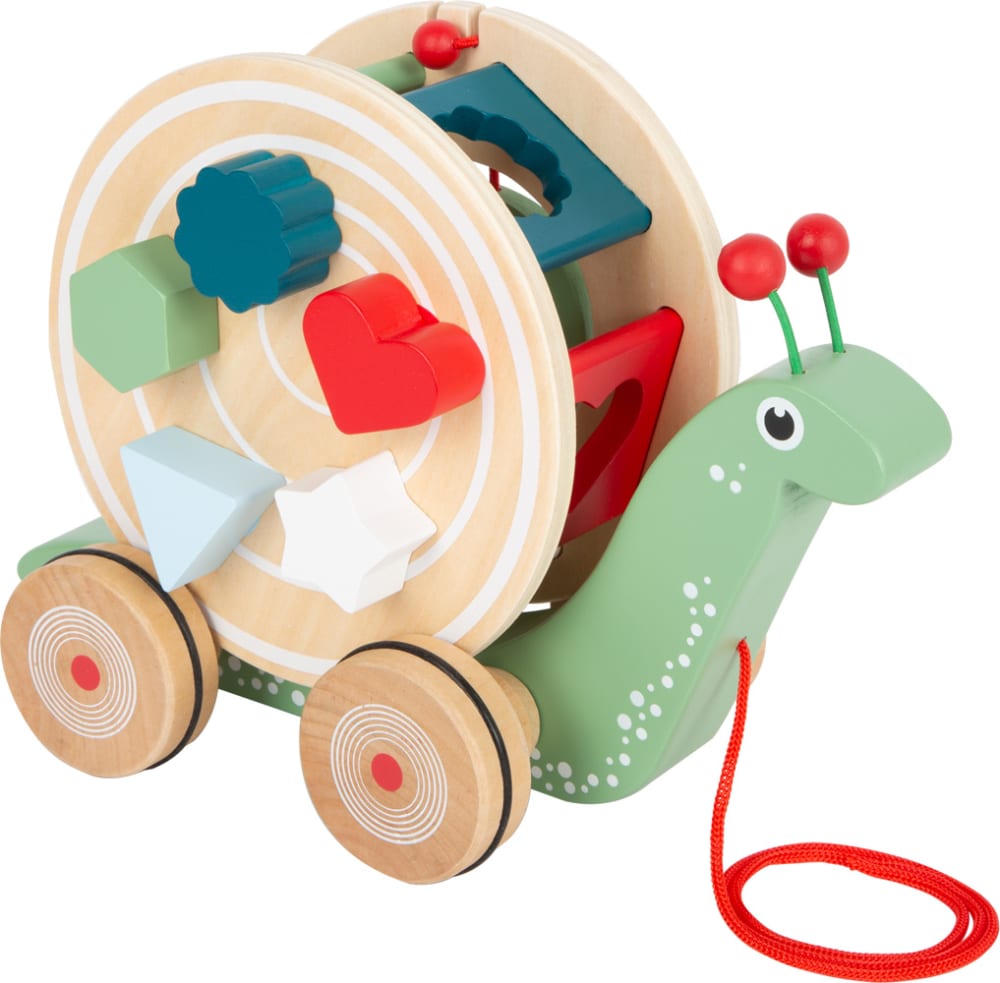 Small foot company Nachzieh-Stecktier Schnecke BEIGE HOLZ Baby